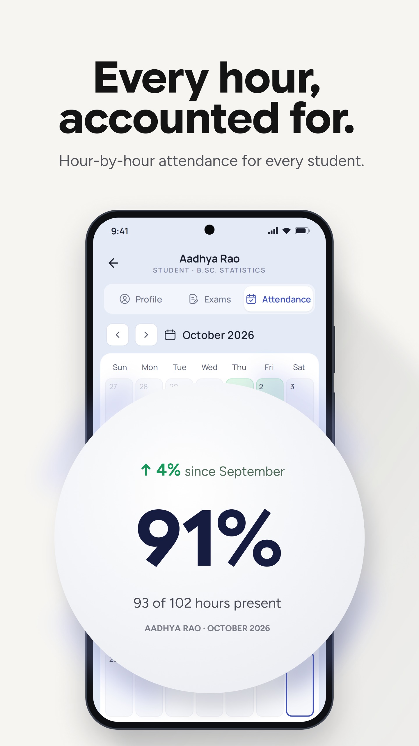 Student attendance with analytics